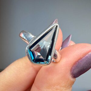 London Blue topáz ezüst gyűrű (4) - Gyűrűk - termékfotó 1