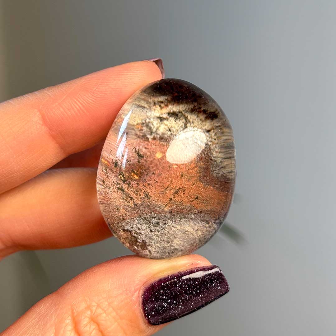 Lodolit/Garden kvarc csiszolat - egyedi! (3) Prémium!