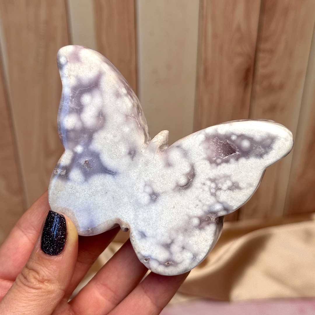 Pink Ametiszt pillangó faragvány (4)