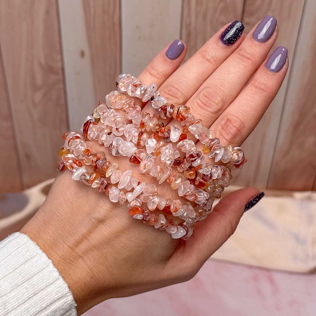 Hematoid szemcse karkötő