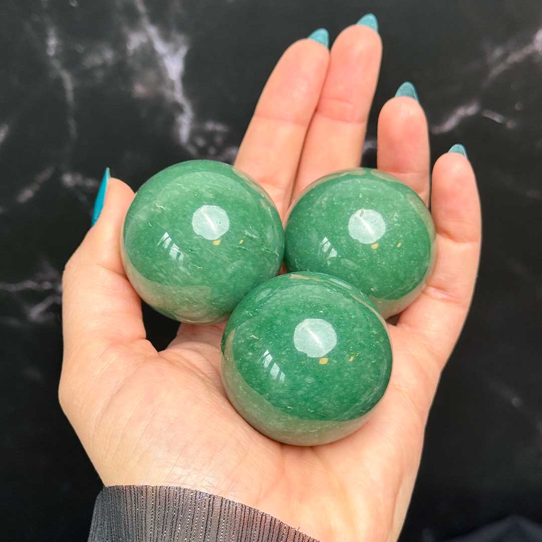 Zöld Aventurin gömb - jelenleg sötétzöldek!