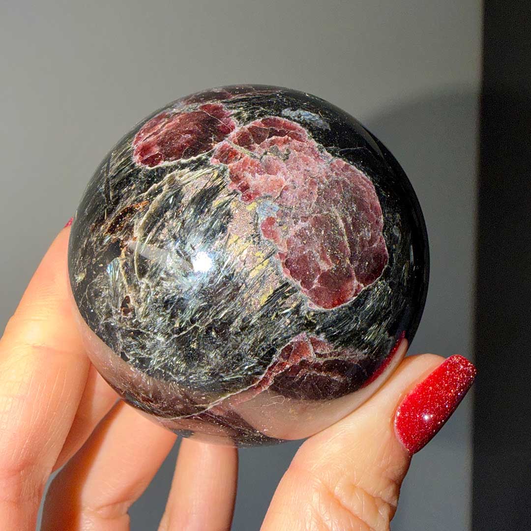 Asztrofillit - Gránát gömb - Nagy!