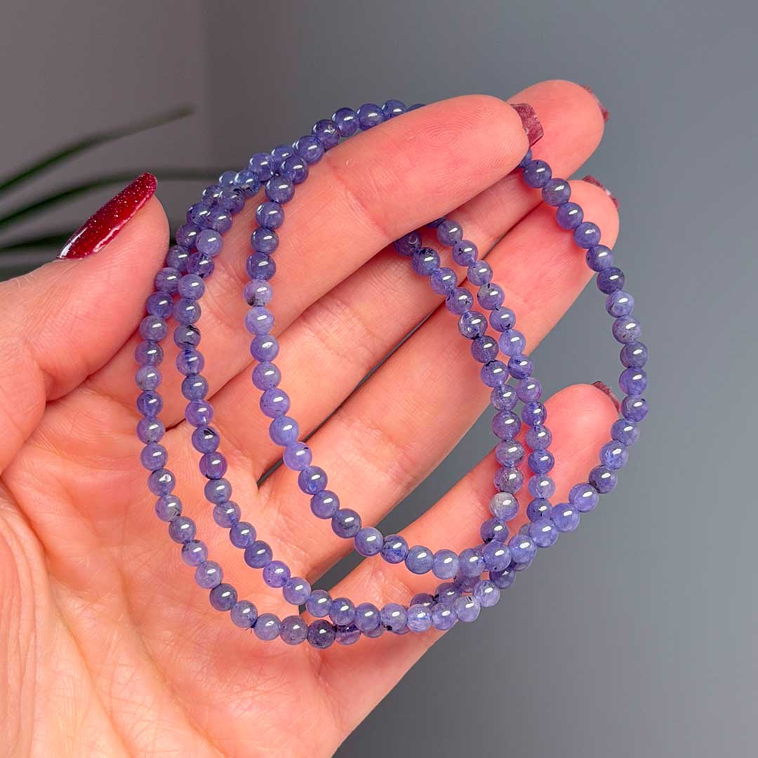 Tanzanit mini karkötő (3 mm) - extra!