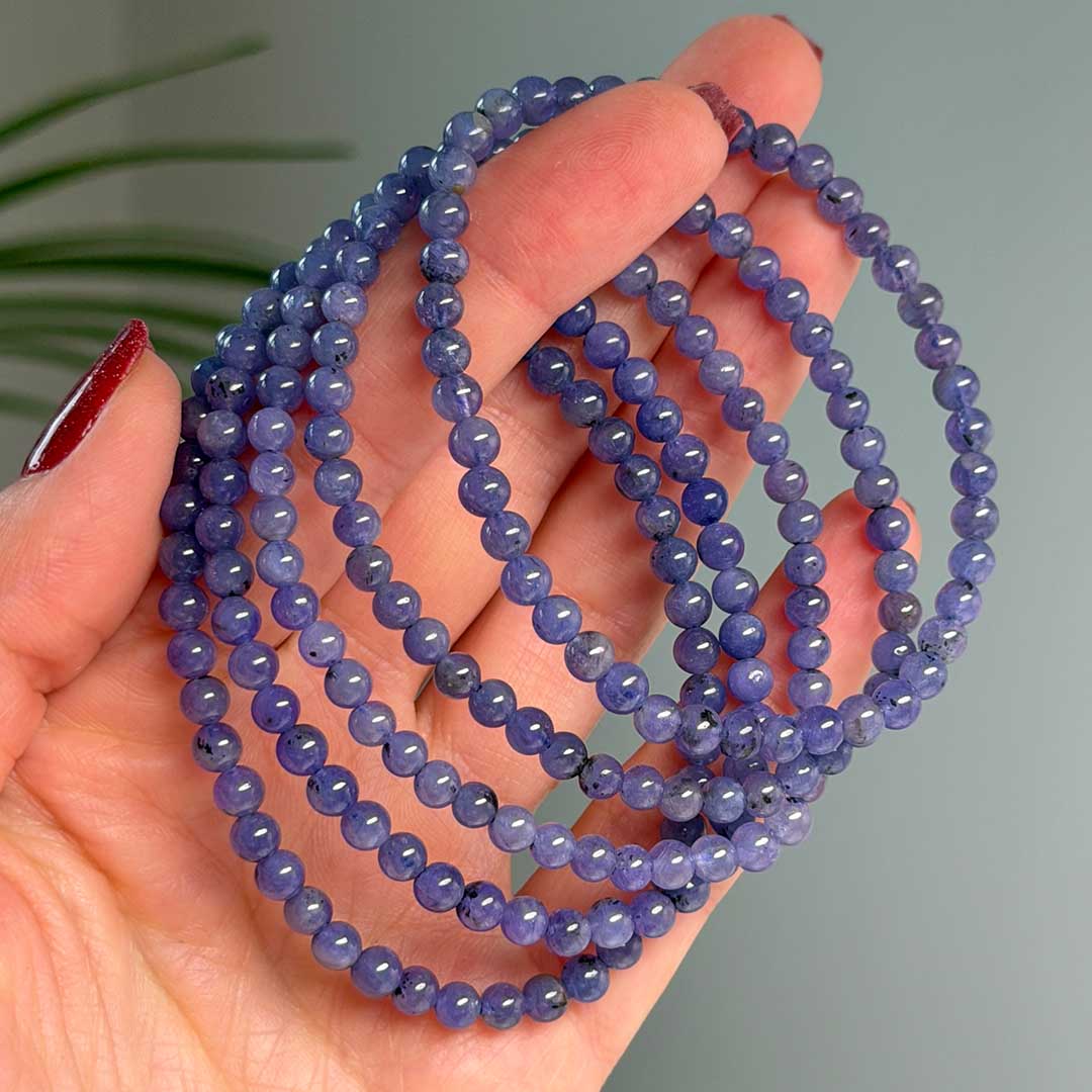 Tanzanit mini karkötő (4 mm) - extra!