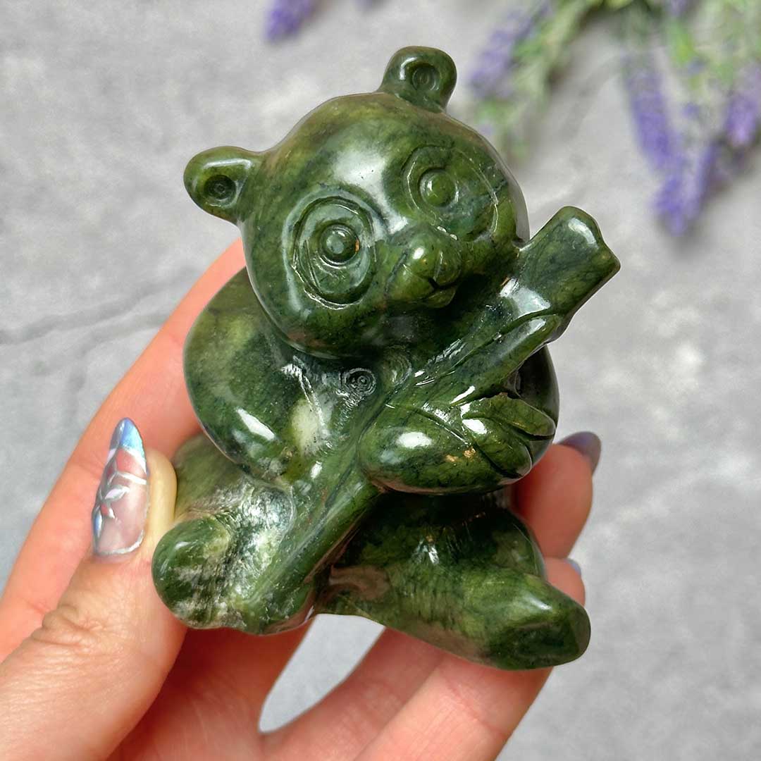 Panda Szerpentinit faragvány Ásványok , ásvány 3