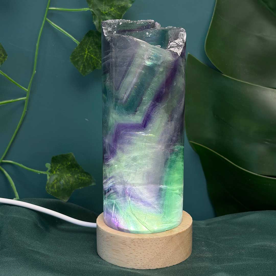 Szivárvány Fluorit lámpás (1) - USB-s talppal
