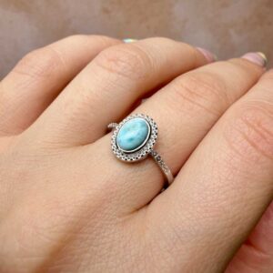 Larimar gyűrű állítható méretben