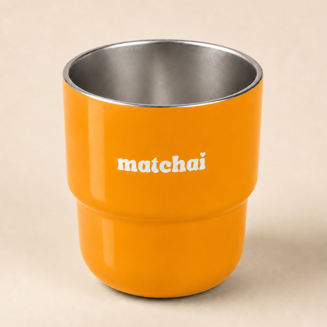 Papaya-Matchai narancs matcha bögre